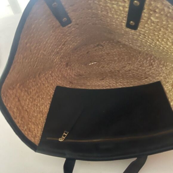 Zadig & Voltaire Initiale Woven Jute Tote FLAWED - Picture 12 of 14